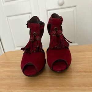 Cole Haan Nancy Air Platform Sandal. Size 6M. Zinfandel Suede Color